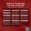 Bettwaesche-mit-Stil Mako-Satin Spannbettlaken rot 180x200cm Höhe 31-40cm Bild 5