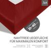 Bettwaesche-mit-Stil Mako-Satin Spannbettlaken rot 180x200cm Höhe 31-40cm Bild 3