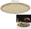 HOME DECO FACTORY, KA0114, Decorative Tray in Gold Metal, elegant and Versatile Design, ideal for Table or Decoration, Diameter 475 cm, Gold Color Bild 2