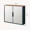 Spiegelschrank Trond 50x60x15 cm Schwarz/Walnussoptik [en. casa] Bild 2