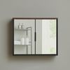 Spiegelschrank Trond 50x60x15 cm Schwarz/Walnussoptik [en. casa] Bild 5