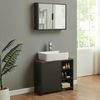 Spiegelschrank Trond 50x60x15 cm Schwarz/Walnussoptik [en. casa] Bild 4