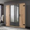 Kleiderschrank CORK Plankeneiche graphit industrial 180 cm Bild 2