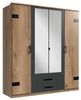 Kleiderschrank CORK Plankeneiche graphit industrial 180 cm Bild 4