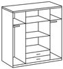Kleiderschrank CORK Plankeneiche graphit industrial 180 cm Bild 5