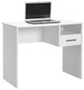 Modern Study Desk, White, 90 x 75 x 52 cm | 100% Melamine Coated Particle Board, 16 mm Thickness | Stylish & Functional for Home Office & Study Bild 5