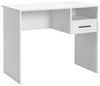 Modern Study Desk, White, 90 x 75 x 52 cm | 100% Melamine Coated Particle Board, 16 mm Thickness | Stylish & Functional for Home Office & Study Bild 3