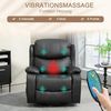 HOMCOM Massagesessel Elektrisch Fernsehsessel mit Liegefunktion, Heizfunktion (Ruhesessel, 1-St, Relaxsessel), mit Federsystem, Fernbedienung und Seitentasche, Schwarz Bild 4