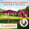 Faltpavillon 3x3 m - wasserdicht - ohne Seitenteile, rot Bild 5
