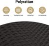 vidaXL 5-tlg. Garten-Sofagarnitur mit Kissen Schwarz Poly Rattan 3263132 Bild 4