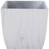 Blumentopf weiß Marmor Optik quadratisch 28 x 28 x 34 cm MIRO Bild 4
