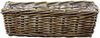 Rattan Pflanzkasten "Koboo Grey" 46 cm lang, grau, Balkonkasten, Blumenkasten für Draußen, Pflanzgefäß Bild 1
