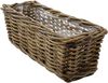 Rattan Pflanzkasten "Koboo Grey" 46 cm lang, grau, Balkonkasten, Blumenkasten für Draußen, Pflanzgefäß Bild 2