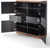 Chiaro Highboard - Schwarz Hochglanz Asteiche massiv Bild 4