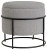 DRW Sitzsack Arcon aus Stoff, MDF und Metall in Hellgrau und Schwarz Bild 1