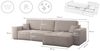 Kaiser Möbel Ecksofa mit schlaffunktion und bettkasten, BEST XL stoff Poso, Quelle, Verita, Mit Bettfunktion und Bettzeugfach Bild 2