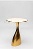 Kare Design Beistelltisch Spacey, Gold, Durchmesser 36cm, Wohnzimmertisch, Nachttisch, runder Beistelltisch, Handgearbeitet, 46 x 36 x 36 cm (H/B/T) Bild 3