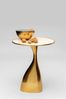 Kare Design Beistelltisch Spacey, Gold, Durchmesser 36cm, Wohnzimmertisch, Nachttisch, runder Beistelltisch, Handgearbeitet, 46 x 36 x 36 cm (H/B/T) Bild 4