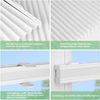 bobodeco Plissee ohne Bohren Klemmfix Faltrollo Jalousie Weiß 60x120 cm (BxH), Plisseerollo Sichtschutz und Sonnenschutz Blickdicht Easyfix lichtdurchlässig Rollo für Fenster & Tür Bild 3