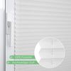 bobodeco Plissee ohne Bohren Klemmfix Faltrollo Jalousie Weiß 60x120 cm (BxH), Plisseerollo Sichtschutz und Sonnenschutz Blickdicht Easyfix lichtdurchlässig Rollo für Fenster & Tür Bild 2