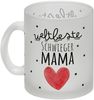 speecheese Tasse Schwiegermutter Glas Tasse mit Spruch Weltbeste Schwiegermama Bild 2