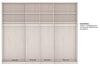 WIEMANN Korfu Kleiderschrank, Schwebetürenschrank, Schlafzimmerschrank, mit Schiebetüren, Breite 250 cm, mit Spiegel rechts, Holz, Bianco Eiche, B/H/T 250 x 217 x 67 cm Bild 4