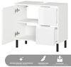 Lomadox Waschbeckenschrank SALO-01 weiß Front Hochglanz 60 cm breit Metallfüße modern Bild 3
