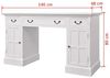 Schreibtisch, Weiß, 140 x 48 x 80 cm Bild 3