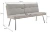 riess-ambiente Sitzbank BIG GEORGE 160cm taupe - Microfaser, Flachgewebe, Metall-Beine (Einzelartikel, 1-St), mit Taschenfederkern & Rückenlehne – ideal für Esszimmer oder Küche Bild 3