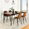 FurnitureR Beistelltisch 120 x 70 x 75 cm | EXTRA-Dicke Platte 3,8 cm | Metallgestell schwarz matt | Eichenoptik Dunkelbraun Bild 3