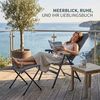 osoltus Alu Camping Hocker für Klappsessel mit 3D Soft Touch Open-Grey Bild 4