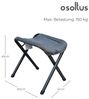 osoltus Alu Camping Hocker für Klappsessel mit 3D Soft Touch Open-Grey Bild 3