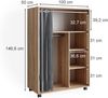 Kleiderschrank Doros Sonoma 100 x 146.6 cm mit Rollen Vicco Bild 3