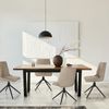 hjh LIVING Esszimmerstuhl drehbar TARVISO I Küchenstuhl Drehstuhl mit Metallbeinen, Moderner Polsterstuhl, weicher Stoffbezug, Beige Bild 2