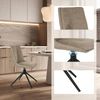 hjh LIVING Esszimmerstuhl drehbar TARVISO I Küchenstuhl Drehstuhl mit Metallbeinen, Moderner Polsterstuhl, weicher Stoffbezug, Beige Bild 4