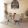 hjh LIVING Esszimmerstuhl drehbar TARVISO I Küchenstuhl Drehstuhl mit Metallbeinen, Moderner Polsterstuhl, weicher Stoffbezug, Beige Bild 5