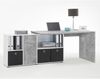FMD Möbel - LEXO/LEX - Schreibtisch - melaminharzbeschichtete Spanplatte - Beton LA - 135,7 x 74,2 x 135,7cm Bild 3