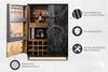 riess-ambiente Barschrank SCORPION 140cm schwarz / gold (Einzelartikel, 1-St) Wohnzimmer · Massivholz · Metall · 3D Schnitzereien Bild 5
