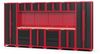 Feistos Werkstatteinrichtung "Juno 11", schwarz/rot, 396 x 46 x 198 cm (B x T x H),2 Hochschränke Bild 1