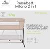 Lorelli Beistellbett Milano 2in1 ab Geburt Matratze höhenverstellbar Moskitonetz beige Bild 2
