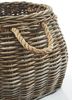 Kobolo Aufbewahrungskorb Korb aus Rattan geflochten kubu grey mit Seilgriff Bild 4