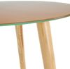 Set mit 2 Beistelltischen aus Holz und Glas in Gelb-Grün und Natur Bild 2