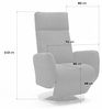 Cavadore TV-Sessel Cobra mit 2 E-Motoren / Elektrischer Fernsehsessel mit Fernbedienung / Relaxfunktion, Liegefunktion / Ergonomie L / Belastbar bis 130 kg / 71 x 112 x 82 / Lederoptik Braun Bild 2
