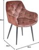 riess-ambiente Polsterstuhl MILANO rost braun / schwarz (Einzelartikel, 1 St), Esszimmer · Samt · Metall · mit Armlehne · Ziersteppung · Chesterfield Bild 3