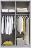 Rauch Möbel Caracas Schrank Kleiderschrank Schwebetürenschrank, Graumetallic mit 1 Spiegeltür 2-türig inkl. Zubehörpaket Basic 2 Einlegeböden, 2 Kleiderstangen, BxHxT 136 x 210 x 62 cm Bild 4