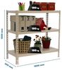 Simon Rack Schwerlastregal, 1000 x 1000 x 500 mm, Bis 180 kg Belastbar, 3 Verstellbare Ablagen, Kellerregal, Lagerregal, Weiss - Simonclick Bild 2