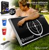 KESSER® Beer Pong Tisch Set mit Kartenspiel, 100 Becher & 6 Bälle, höhenverstellbar / klappbar, Aluminium schwarz, 61 x 244 x 76 cm Bild 2