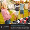 KESSER® Beer Pong Tisch Set mit Kartenspiel, 100 Becher & 6 Bälle, höhenverstellbar / klappbar, Aluminium schwarz, 61 x 244 x 76 cm Bild 5