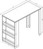 Bartisch Anthrazit 57 x 117 cm Vicco Bild 3