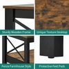 YITAHOME Couchtisch, Wohnzimmertisch, 2-stöckiger Dicker Holz Rechteckiger Couchtisch, X-Form Metal Side Support, Stabil 100 x 55,3 x 45 cm Bild 5
